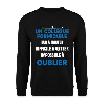 Collègue formidable dur à trouver Cadeau - Sweat-shirt Unisexe - noir - Devant - Alina (178cm) & Michal (187cm)