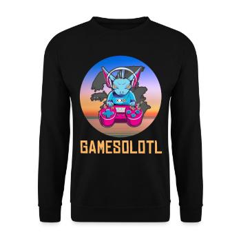 Jeux-O-Lotl - Sweat-shirt Unisexe - noir - Devant - Alina (178cm) & Michal (187cm)