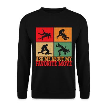 Wrestling Ringen Ringer - Unisex Pullover - Schwarz - Vorne - Alina (178cm) & Michal (187cm)