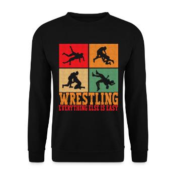 Lutte Lutteurs Lutteurs - Sweat-shirt Unisexe - noir - Devant - Alina (178cm) & Michal (187cm)
