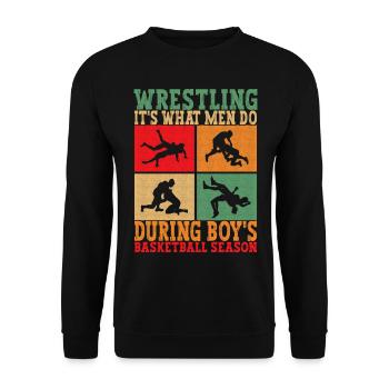 Lutte Lutteurs Lutteurs - Sweat-shirt Unisexe - noir - Devant - Alina (178cm) & Michal (187cm)