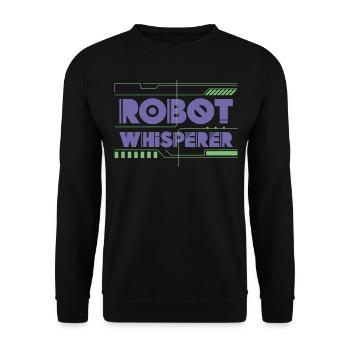 Robot Robotics Engineer Robot - Unisex Sweatshirt - black - Front - Alina (178cm) & Michal (187cm)