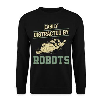 Ingénieur robotique robotique facilement - Sweat-shirt Unisexe - noir - Devant - Alina (178cm) & Michal (187cm)
