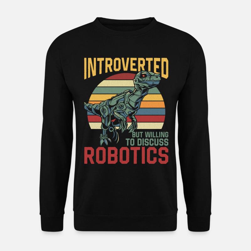 Robot Robotics Engineer Retro - Unisex Pullover - Schwarz