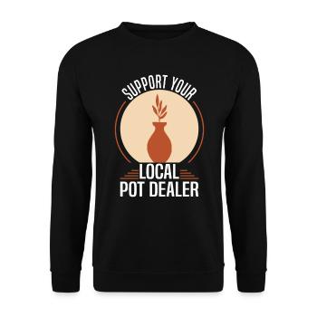 Poterie Argile Cours de poterie Poterie Getöpfert - Sweat-shirt Unisexe - noir - Devant - Alina (178cm) & Michal (187cm)