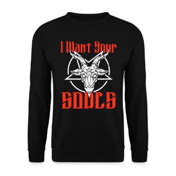 Satan Belzébuth Diable Gothique Pentagramme Mystique - Sweat-shirt Unisexe - noir - Devant - Alina (178cm) & Michal (187cm)