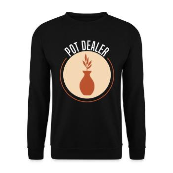 Poterie Argile Cours de poterie Poterie Getöpfert - Sweat-shirt Unisexe - noir - Devant - Alina (178cm) & Michal (187cm)