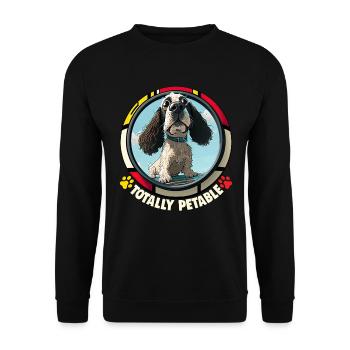 Dog Cartoon Cocker Spaniel pour les amoureux des chiens - Sweat-shirt Unisexe - noir - Devant - Alina (178cm) & Michal (187cm)
