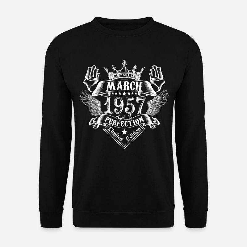 März 1957| März 1957 Jahrestag 1957 - Unisex Pullover - Schwarz