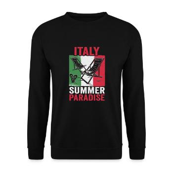 Italie vacances à la plage au bord de la mer Design beach motif - Sweat-shirt Unisexe - noir - Devant - Alina (178cm) & Michal (187cm)