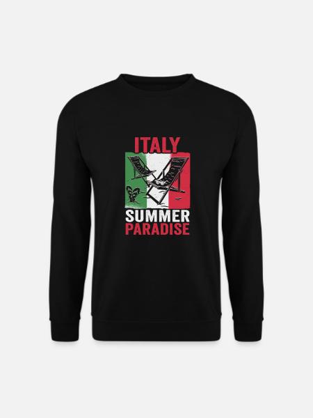 Italien Strandurlaub am Meer Design Strandmotiv - Unisex Pullover - Schwarz