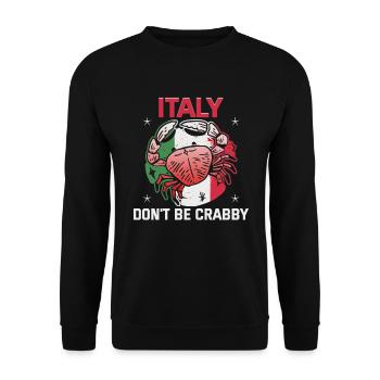 Italy beach holiday by the sea Design beach motif - Unisex Sweatshirt - black - Front - Alina (178cm) & Michal (187cm)