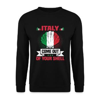 Italie vacances à la plage au bord de la mer Design beach motif - Sweat-shirt Unisexe - noir - Devant - Alina (178cm) & Michal (187cm)