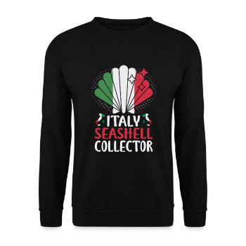 Italy beach holiday by the sea Design beach motif - Unisex Sweatshirt - black - Front - Alina (178cm) & Michal (187cm)