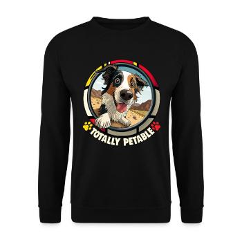 Dogs Australian Shepherd dog lovers Aussie - Unisex Sweatshirt - black - Front - Alina (178cm) & Michal (187cm)