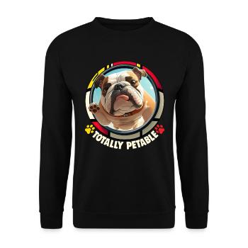 Bulldog dog saying Bulldog owner - Unisex Sweatshirt - black - Front - Alina (178cm) & Michal (187cm)