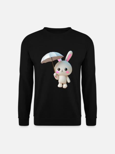 Umbrella Rabbit - Unisex Sweatshirt - black