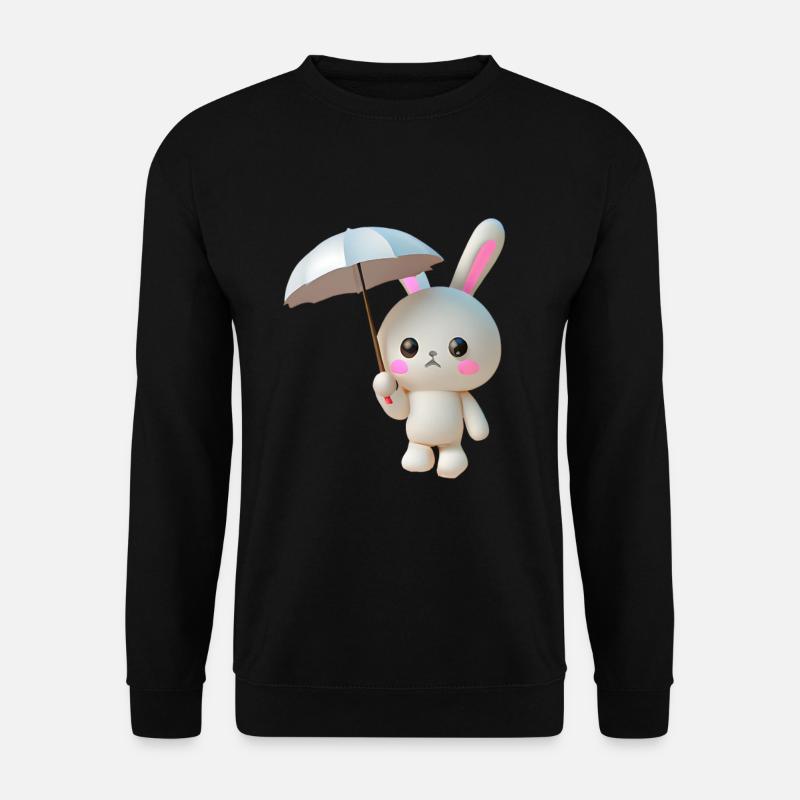 Umbrella Rabbit - Unisex Sweatshirt - black