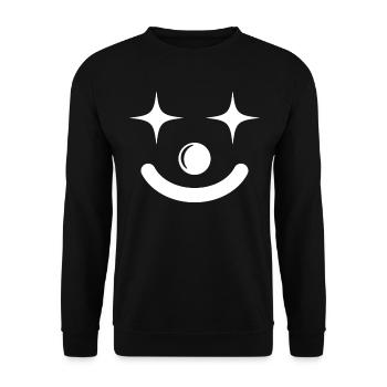 Clown Costume Carnival Carnival - Unisex Sweatshirt - black - Front - Alina (178cm) & Michal (187cm)