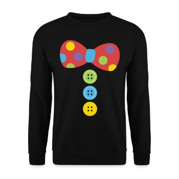 Clown Costume Carnival Carnival - Unisex Sweatshirt - black - Front - Alina (178cm) & Michal (187cm)