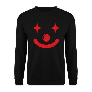 Clown Costume Carnival Carnival - Unisex Sweatshirt - black - Front - Alina (178cm) & Michal (187cm)