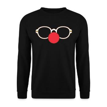 Clown Costume Carnival Carnival - Unisex Sweatshirt - black - Front - Alina (178cm) & Michal (187cm)
