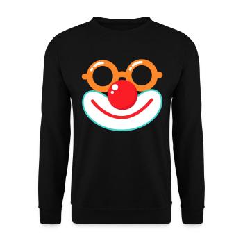 Clown Costume Carnival Carnival - Unisex Sweatshirt - black - Front - Alina (178cm) & Michal (187cm)