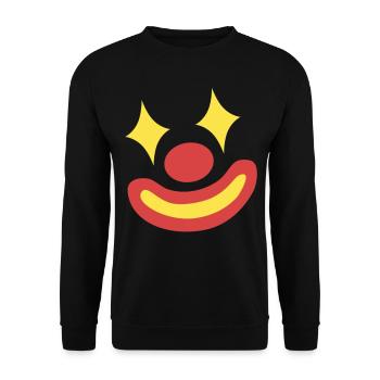 Clown Costume Carnival Carnival - Unisex Sweatshirt - black - Front - Alina (178cm) & Michal (187cm)
