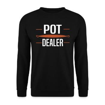 Poterie Argile Cours de poterie Poterie Getöpfert - Sweat-shirt Unisexe - noir - Devant - Alina (178cm) & Michal (187cm)
