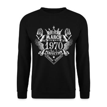 March 1970 | March 1970 anniversary 1970 - Unisex Sweatshirt - black - Front - Alina (178cm) & Michal (187cm)