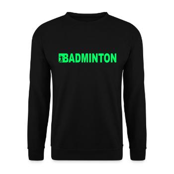 Badminton - Unisex Sweatshirt - black - Front - Alina (178cm) & Michal (187cm)