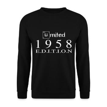 Limited Edition 1958 - Unisex Pullover - Schwarz - Vorne - Alina (178cm) & Michal (187cm)