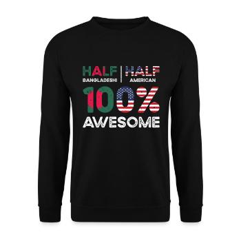 Half Bangladeshi Bangladesh American USA - Unisex Sweatshirt - black - Front - Alina (178cm) & Michal (187cm)