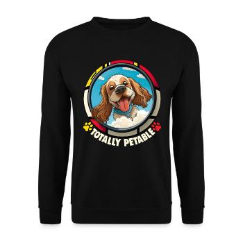 Dog Cartoon Cocker Spaniel pour les amoureux des chiens - Sweat-shirt Unisexe - noir - Devant - Alina (178cm) & Michal (187cm)