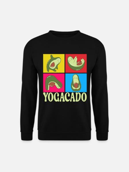 Yoga Avocado - Unisex Sweatshirt - black