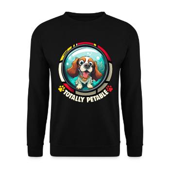 Dog Cartoon Cocker Spaniel pour les amoureux des chiens - Sweat-shirt Unisexe - noir - Devant - Alina (178cm) & Michal (187cm)