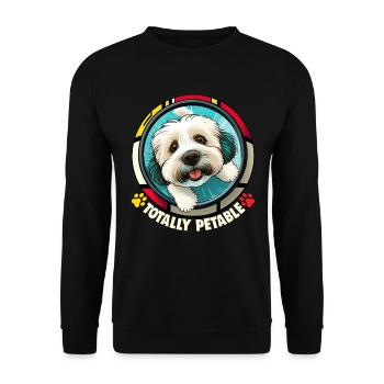 Hunde Spruch Havaneser Design für Hundeliebhaber - Unisex Pullover - Schwarz - Vorne - Alina (178cm) & Michal (187cm)