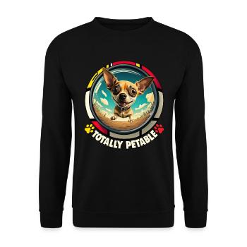 Dog Cartoon Chihuahua Design pour les amoureux des chiens - Sweat-shirt Unisexe - noir - Devant - Alina (178cm) & Michal (187cm)