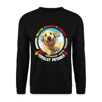 Dog Saying Golden Retriever Design - Unisex Sweatshirt - black - Front - Alina (178cm) & Michal (187cm)