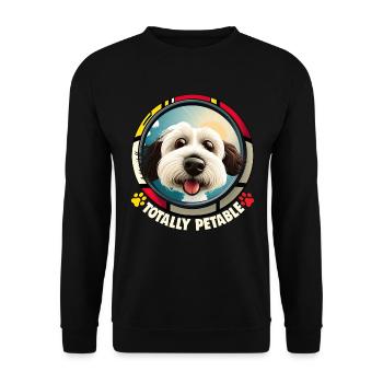 Hunde Spruch Havaneser Design für Hundeliebhaber - Unisex Pullover - Schwarz - Vorne - Alina (178cm) & Michal (187cm)