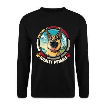 Hunde Deutscher Schäfer Hundeliebhaber - Unisex Pullover - Schwarz - Vorne - Alina (178cm) & Michal (187cm)