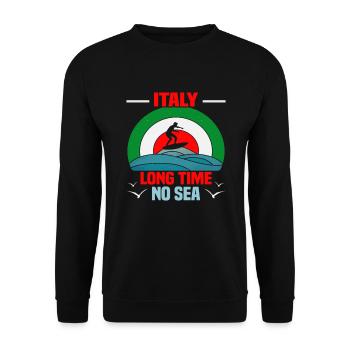 Italie vacances à la plage au bord de la mer Design beach motif - Sweat-shirt Unisexe - noir - Devant - Alina (178cm) & Michal (187cm)