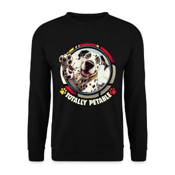 Dog saying Dalmatian design for dog lovers - Unisex Sweatshirt - black - Front - Alina (178cm) & Michal (187cm)
