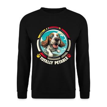 Dog Cartoon Cocker Spaniel pour les amoureux des chiens - Sweat-shirt Unisexe - noir - Devant - Alina (178cm) & Michal (187cm)