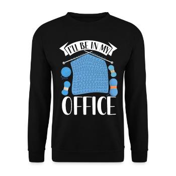 Tricoter Tricoter Je serai dans mon - Sweat-shirt Unisexe - noir - Devant - Alina (178cm) & Michal (187cm)