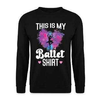 Ballet Dancer Dance Girl Ballerina - Unisex Pullover - Schwarz - Vorne - Alina (178cm) & Michal (187cm)