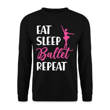 Ballet Dancer Dance Girl Ballerina - Unisex Pullover - Schwarz - Vorne - Alina (178cm) & Michal (187cm)