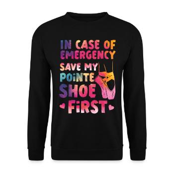 Ballet Dancer Dance Girl Ballerina - Unisex Pullover - Schwarz - Vorne - Alina (178cm) & Michal (187cm)