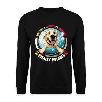 Dog Saying Golden Retriever Design - Unisex Sweatshirt - black - Front - Alina (178cm) & Michal (187cm)
