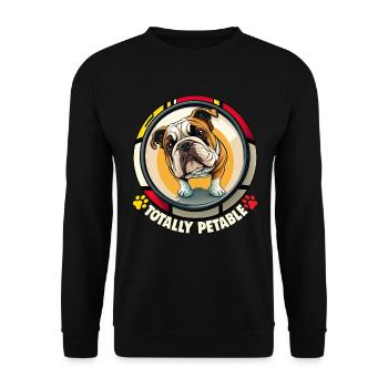 Bulldog dog saying Bulldog owner - Unisex Sweatshirt - black - Front - Alina (178cm) & Michal (187cm)